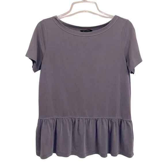 Banana Republic Modal Blend Ruffle Bottom Tee Size Small - Picture 1 of 6